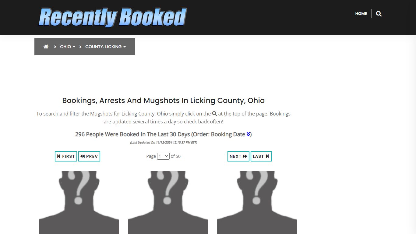 Bookings, Arrests and Mugshots in Licking County, Ohio - Recently Booked