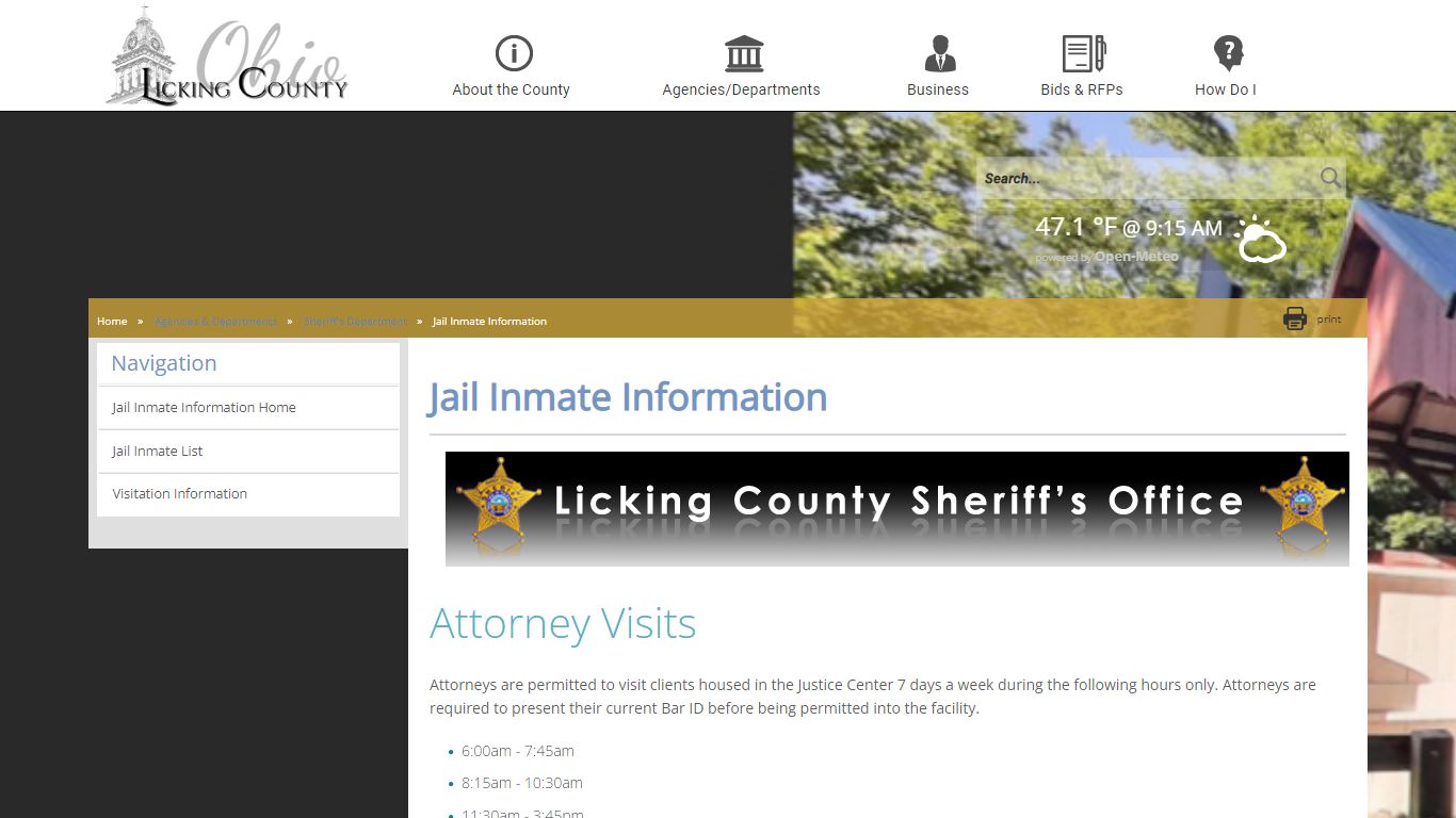 Licking County - Jail Inmate Information