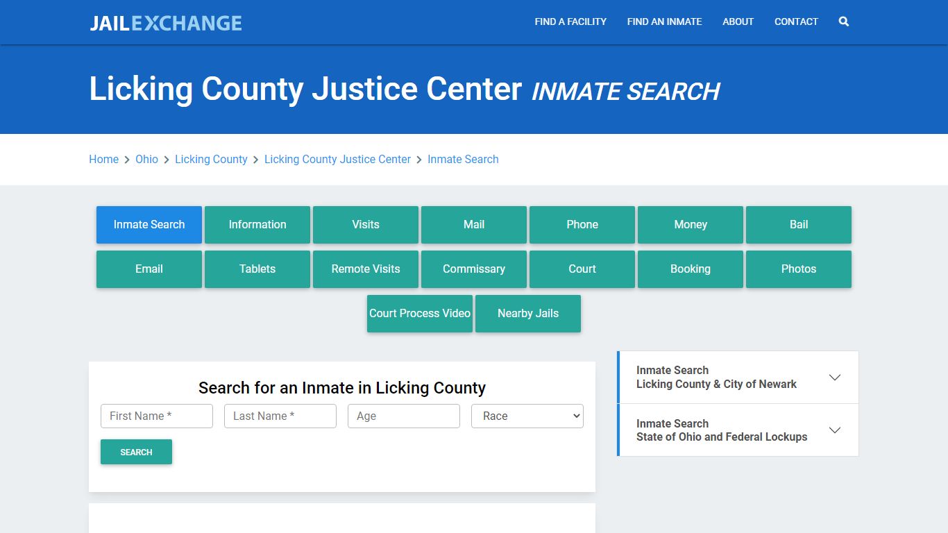 Licking County Justice Center Inmate Search - Jail Exchange