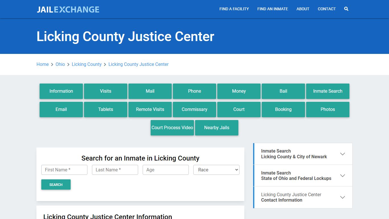 Licking County Justice Center Roster Lookup, OH, Inmate Search