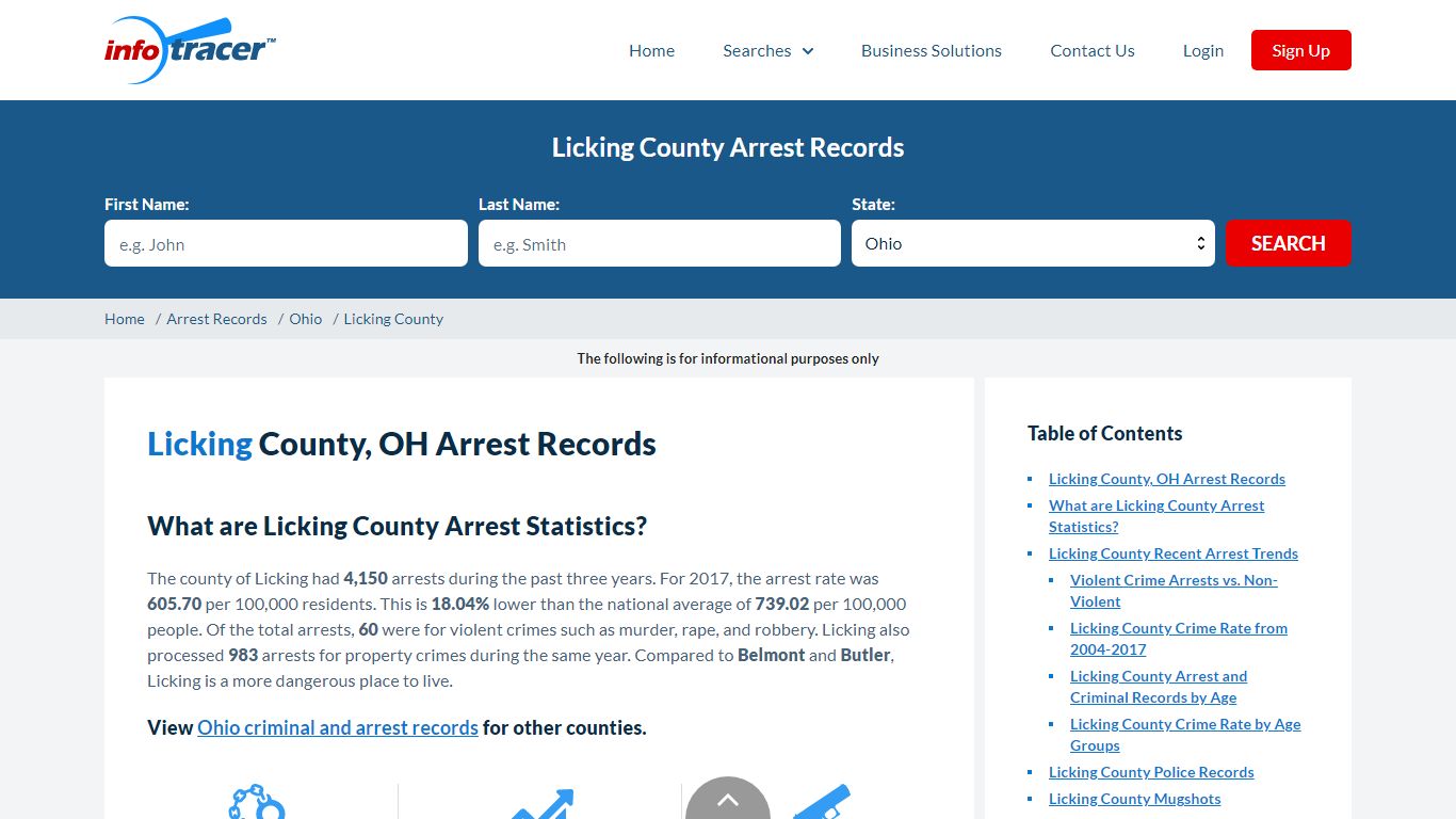 Licking County, OH Arrests, Mugshots & Jail Records - InfoTracer